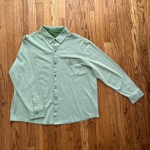 Fabletics // Button Up // Green // Like New